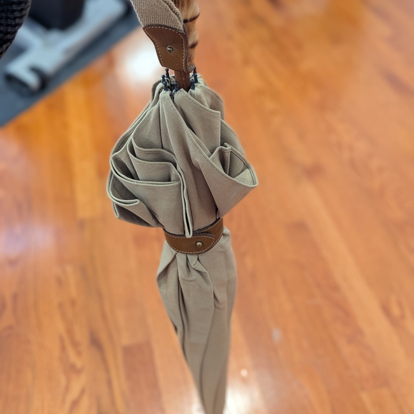 VTG GHURKA Marley Hodgeson Parasol/Umbrella Beige Large Bamboo Handle Unisex. - Picture 2 of 8